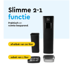 Poubelle avec cendrier BRASQ 20L AT400 noir