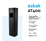 Poubelle avec cendrier BRASQ 20L AT400 noir