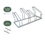 Fietsenrek BRASQ  4 fietsen BS400 zilver