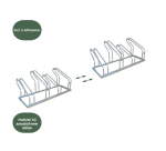 Fietsenrek BRASQ  4 fietsen BS400 zilver