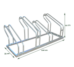 Fietsenrek BRASQ  4 fietsen BS400 zilver