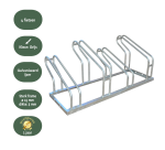 Fietsenrek BRASQ  4 fietsen BS400 zilver