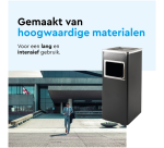 BRASQ Bin with Ashtray 16L AT600 Black