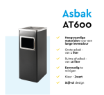 BRASQ Bin with Ashtray 16L AT600 Black