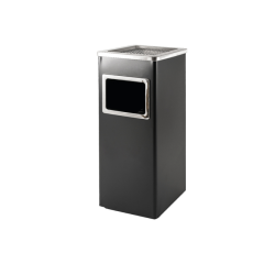 Afvalbak met asbak BRASQ 16 liter AT600 zwart