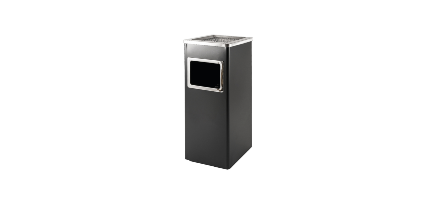 BRASQ Bin with Ashtray 16L AT600 Black