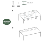 Chemin de câbles BRASQ réglable 75-150cm CT100 blanc