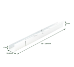 Chemin de câbles BRASQ réglable 75-150cm CT100 blanc