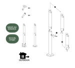 Cendrier colonne BRASQ AT300 inox noir