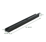 Chemin de câbles BRASQ réglable 75-150cm CT100 noir