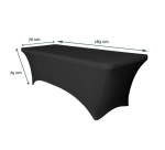 BRASQ table cover 183x76x74cm black