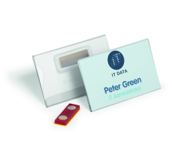 Badge Durable 8244 avec aimant anti-torsion 54x90mm 25 pièces