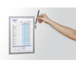 Durable Duraframe Display Frame A4 Magnetic Silver Note