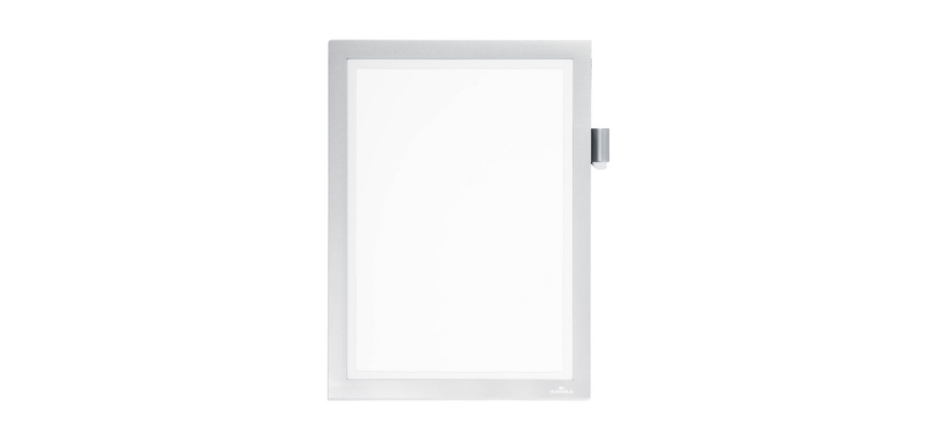 Durable Duraframe Display Frame A4 Magnetic Silver Note