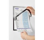 Durable Duraframe Display Frame A4 Magnetic Silver Note