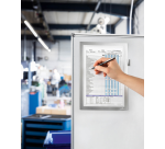 Durable Duraframe Display Frame A4 Magnetic Silver Note