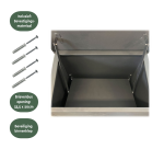 Pakketbrievenbus BRASQ 105x38x24cm PB400 Zwart