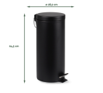 Poubelle à pédale BRASQ 30L noir