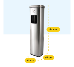 Poubelle avec cendrier BRASQ 20L AT400 inox