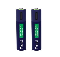 Batterij Trust USB-C oplaadbaar AAA 2 stuks