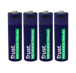 Batterij Trust USB-C oplaadbaar AA 4 stuks