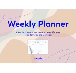 Planner Brepols Weekly A4 7 jours/1 page horizontal assorti
