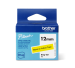 Brother P-touch Btag-631 standard label tape 12mm black on yellow