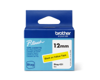 Ruban étiquettes Brother P-touch Btag-631 standard 12mm noir sur jaune
