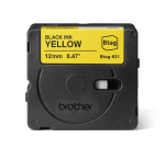 Brother P-touch Btag-631 standard label tape 12mm black on yellow
