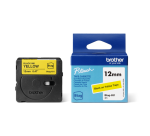 Brother P-touch Btag-631 standard label tape 12mm black on yellow