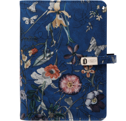 Organiseur Kalpa A5 Agenda 2025-2026 7 jours/2 pages floral bleu