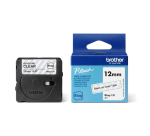 Labeltape Brother P-touch Btag-131 standaard 12mm zwart op transparant