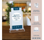 Europel adjustable brochure holder A4, A5 1/3 A4