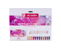 Set peinture acylique Talens Art Creation Rose 16 pièces