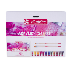 Set peinture acylique Talens Art Creation Rose 16 pièces