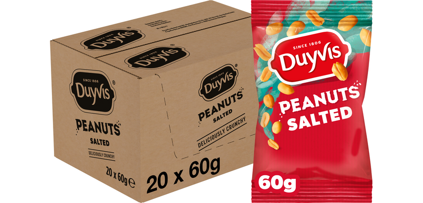 Salted peanuts Duyvis 60g packet