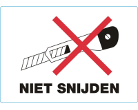 Etiquette d'avertissement IEZZY Niet snijden 105x74mm 500 pièces