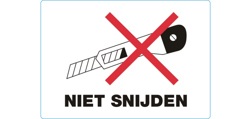 IEZZY Warning Label Do Not Cut 105x74mm 500 pieces