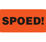 Etiquette d'avertissement IEZZY Spoed! 80x40mm 500 pièces