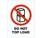 Etiquette d'avertissement IEZZY Do not topload 74x105mm 500 pièces