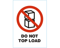 Etiquette d'avertissement IEZZY Do not topload 74x105mm 500 pièces