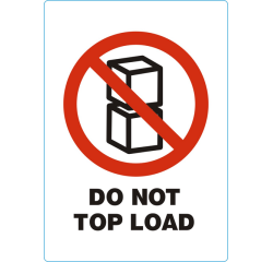 Etiquette d'avertissement IEZZY Do not topload 74x105mm 500 pièces