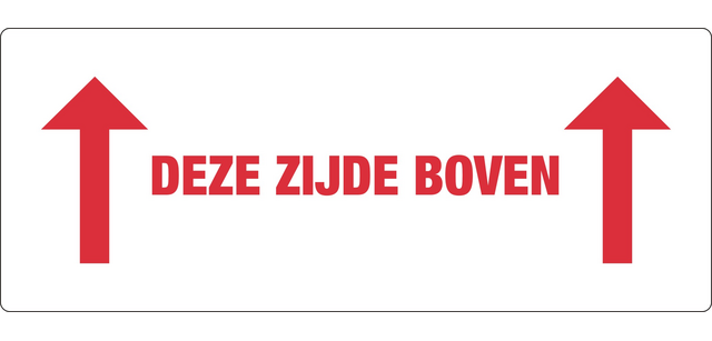 Warnhinweisetikett IEZZY Diese Seite oben 150x60mm 500 Stück