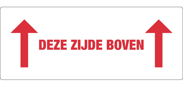 Waarschuwingsetiket IEZZY deze zijde boven 150mmx60mm 500 stuks