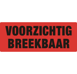 Etiquette d'avertissement IEZZY Voorzichtig Breekbaar 130x50mm 500 pièces