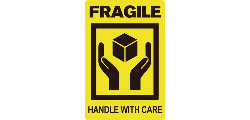 IEZZY Warning Label Fragile Handle with care 50.8x76.2mm 200 pieces