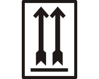 Waarschuwingsetiket IEZZY pijl omhoog 70x100mm 500 stuks