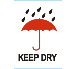 Waarschuwingsetiket IEZZY keep dry 74mmx105mm 500 stuks