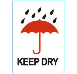 Etiquette d'avertissement IEZZY Keep Dry 74x105mm 500 pièces