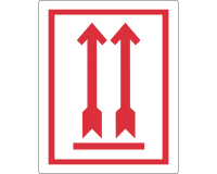 Etiquette d'avertissement IEZZY Flèche vers le haut 74105mm rouge 500 pièces